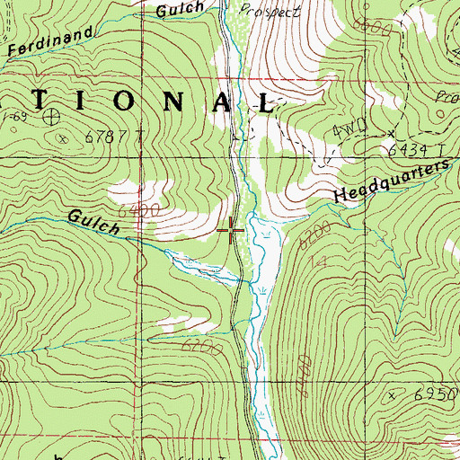 Topographic Map of Headquarters Creek, MT