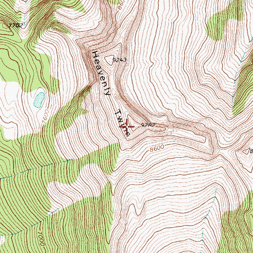 Topographic Map of Heavenly Twins, MT
