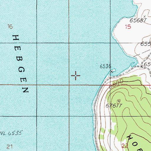 Topographic Map of Hebgen Lake, MT