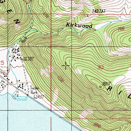 Topographic Map of Hebgen Ridge, MT