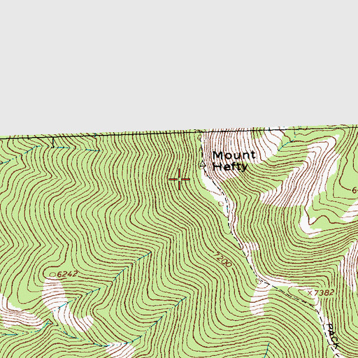 Topographic Map of Mount Hefty, MT
