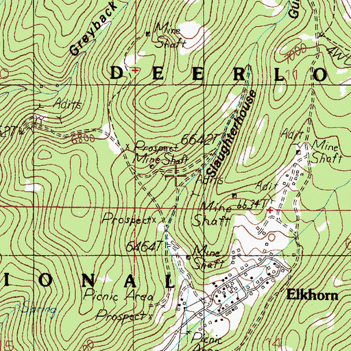Topographic Map of Heggen Mine, MT