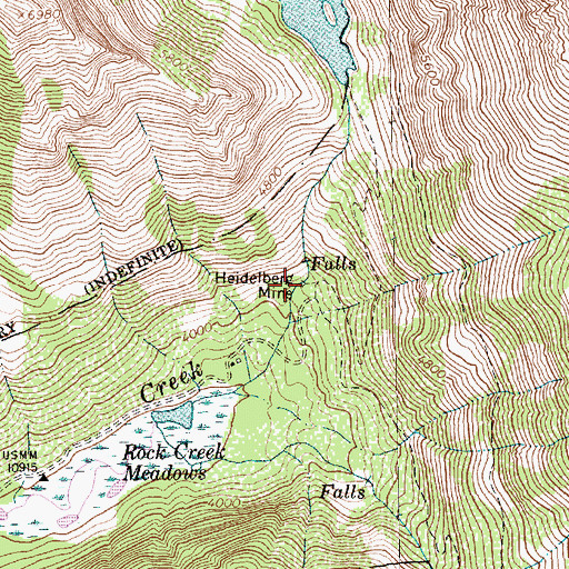 Topographic Map of Heidelberg Mine, MT