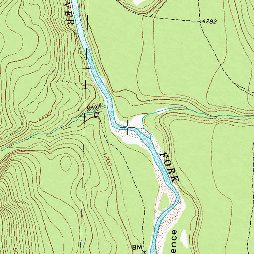 Topographic Map of Helen Creek, MT