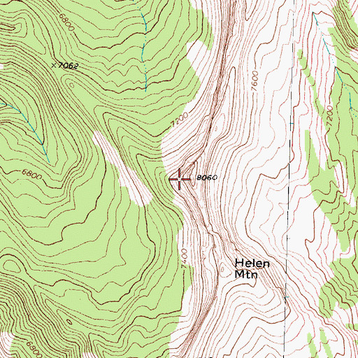 Topographic Map of Helen Mountain, MT