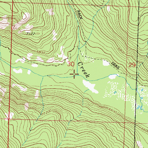 Topographic Map of Hell Roaring Creek, MT