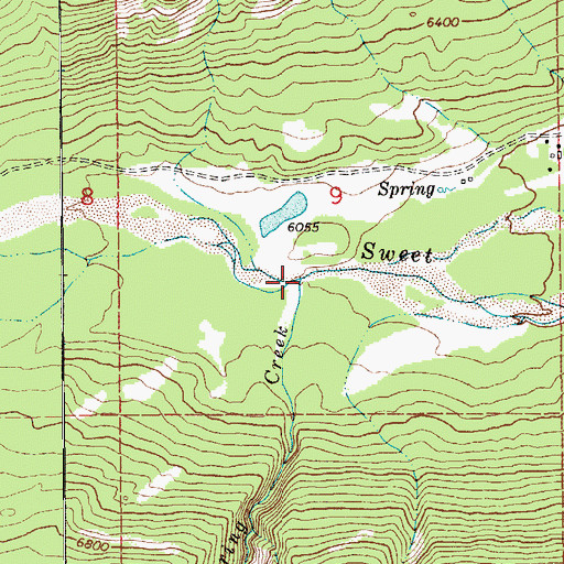 Topographic Map of Hell Roaring Creek, MT