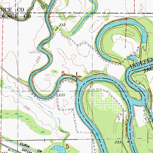 Topographic Map of Strawberry River, AR