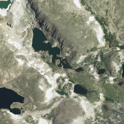 Aerial/Satellite Image of Hellroaring Lakes, MT