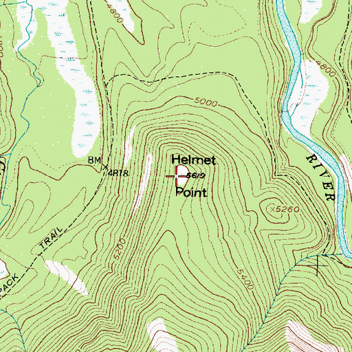Topographic Map of Helmet Point, MT