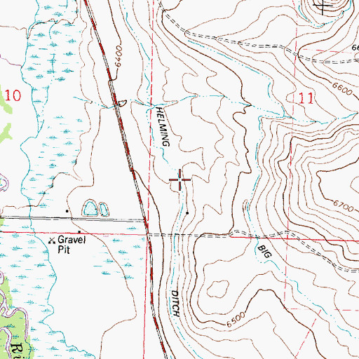 Topographic Map of Helming Ditch, MT