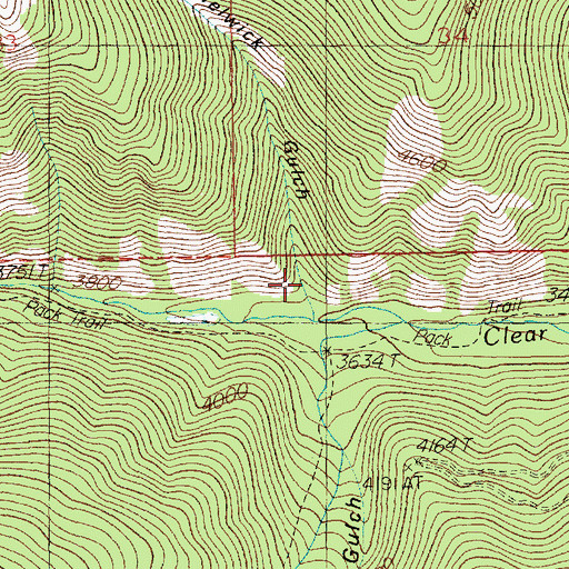 Topographic Map of Helwick Gulch, MT
