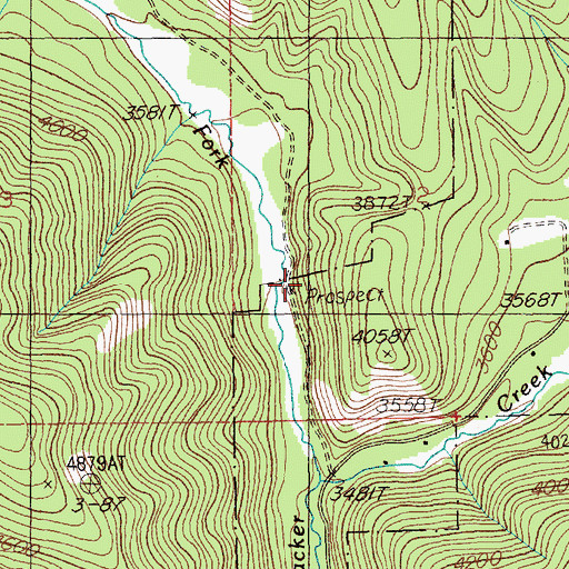 Topographic Map of Hemlock Mine, MT