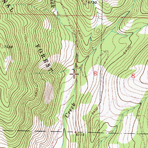 Topographic Map of Henley Creek, MT