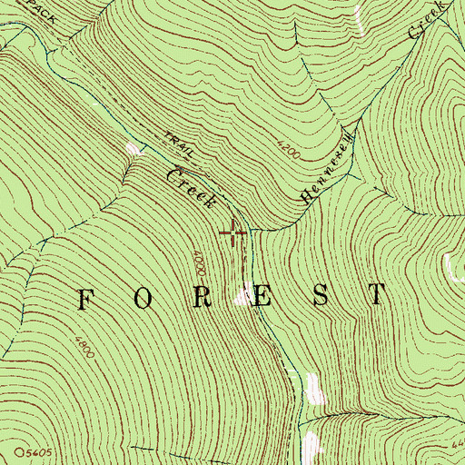 Topographic Map of Hennesey Creek, MT