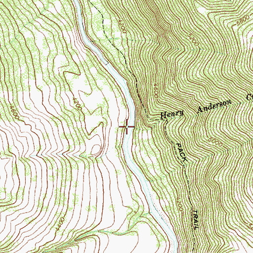 Topographic Map of Henry Anderson Creek, MT