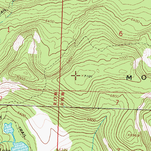 Topographic Map of Mount Henry, MT