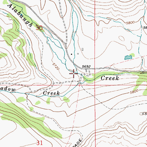 Topographic Map of Hensley Creek, MT
