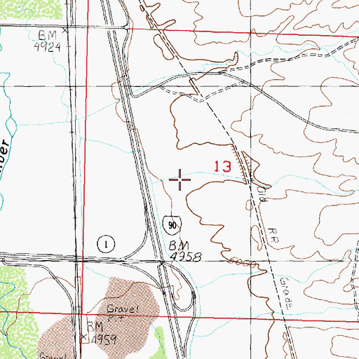 Topographic Map of Hensley Gulch, MT