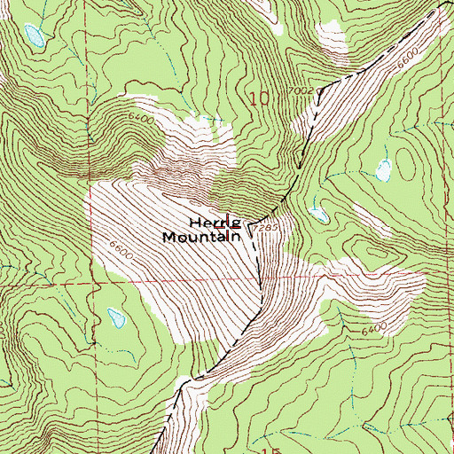 Topographic Map of Herrig Mountain, MT