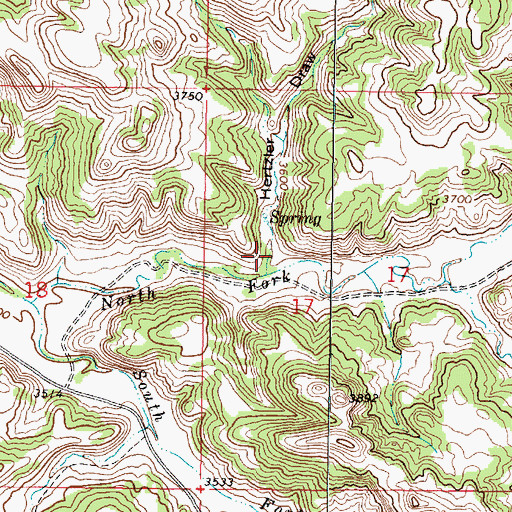 Topographic Map of Hertzler Draw, MT