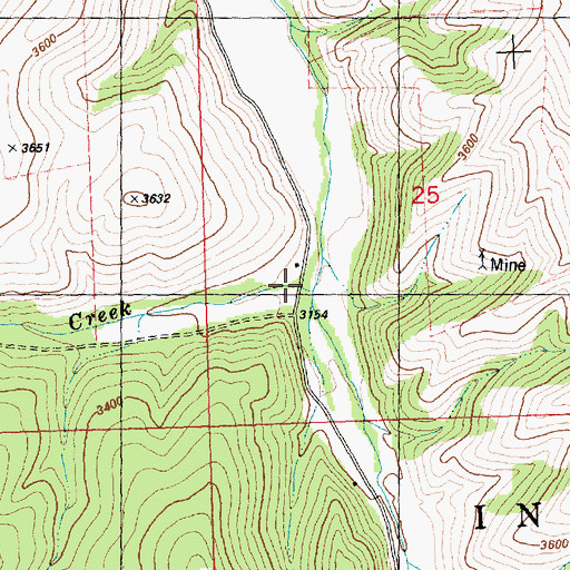 Topographic Map of Hewolf Creek, MT