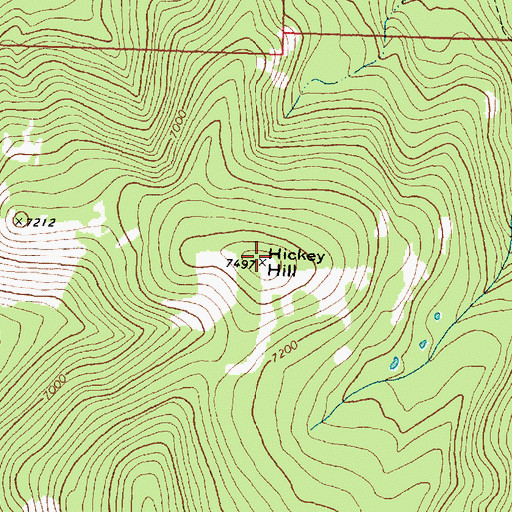 Topographic Map of Hickey Hill, MT