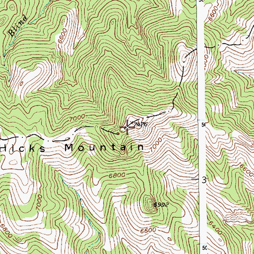 Topographic Map of Hicks Mountain, MT