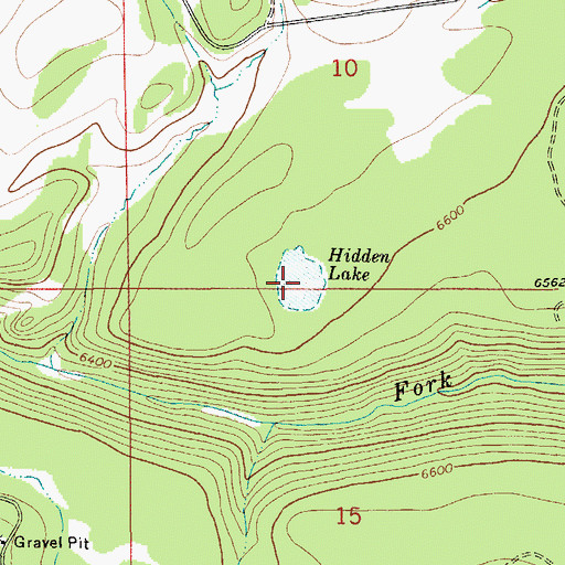 Topographic Map of Hidden Lake, MT