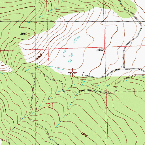 Topographic Map of Hidden Valley Ranch, MT