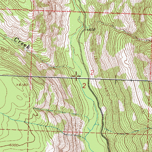 Topographic Map of High Falls Creek, MT