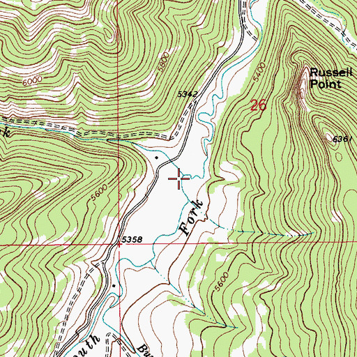 Topographic Map of High Spring Creek, MT