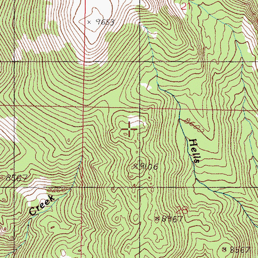 Topographic Map of Highland Mountains, MT