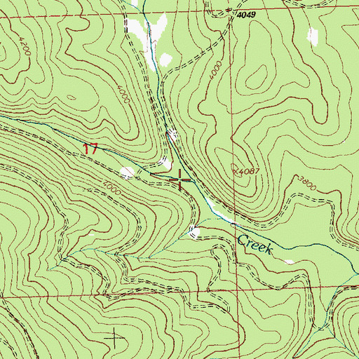 Topographic Map of Hilburn Creek, MT