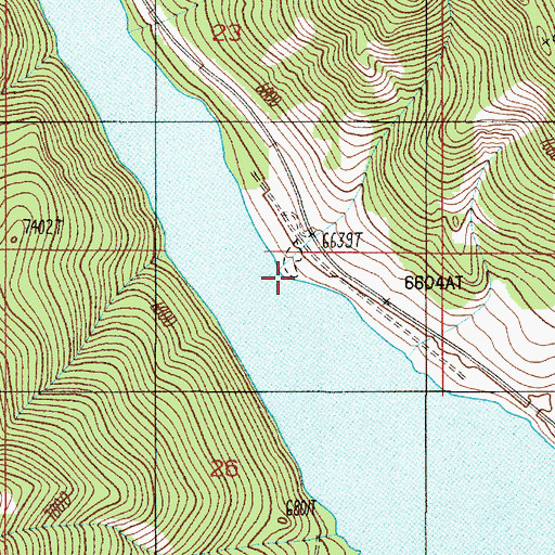 Topographic Map of Hilgard Lodge, MT