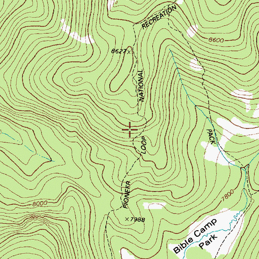 Topographic Map of Hiline Trail, MT