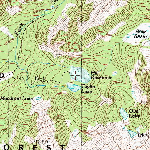 Topographic Map of Hill Reservoir, MT