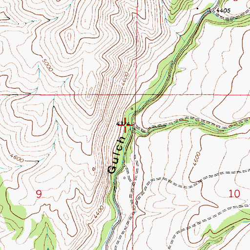Topographic Map of Hinaman Creek, MT