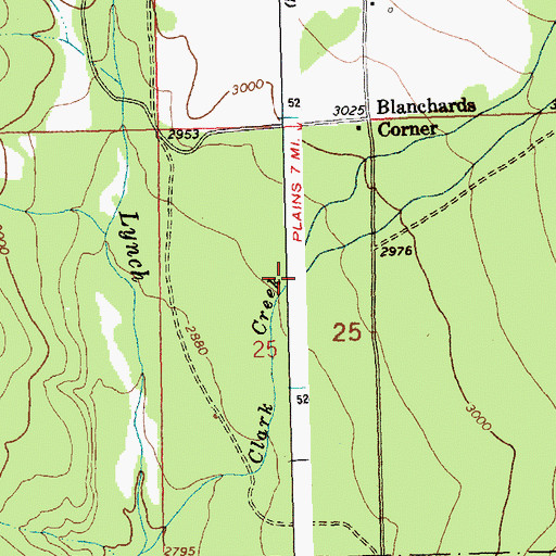 Topographic Map of Hinchwood Creek, MT