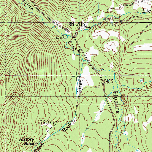Topographic Map of History Rock Creek, MT