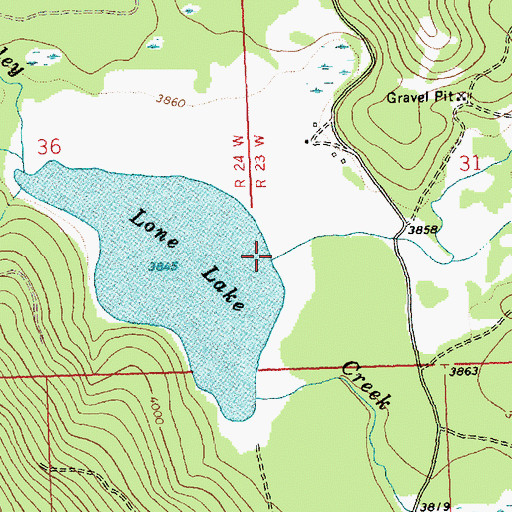 Topographic Map of Hodge Creek, MT