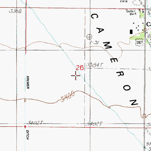 Topographic Map of Indian Creek Ditch, MT