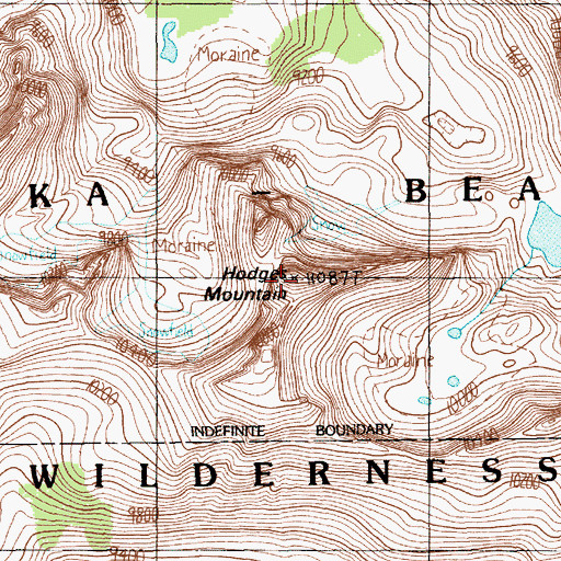 Topographic Map of Hodges Mountain, MT