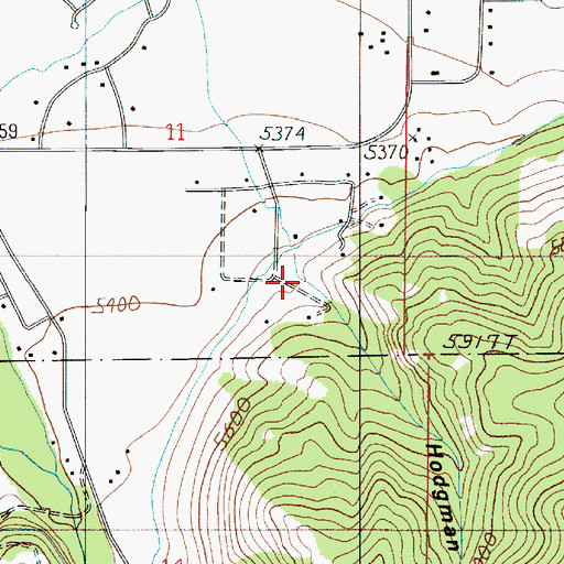 Topographic Map of Hodgman Canyon, MT