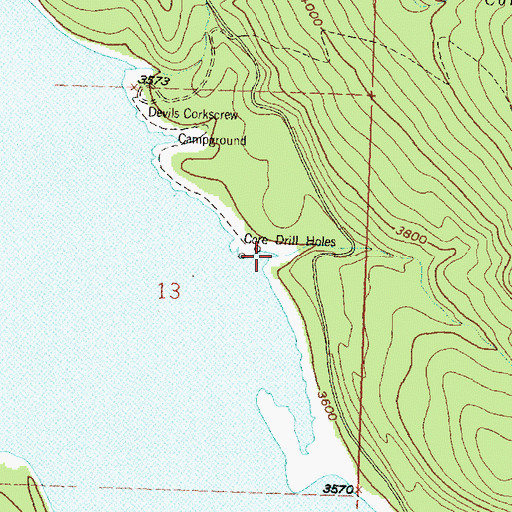 Topographic Map of Hoke Creek, MT