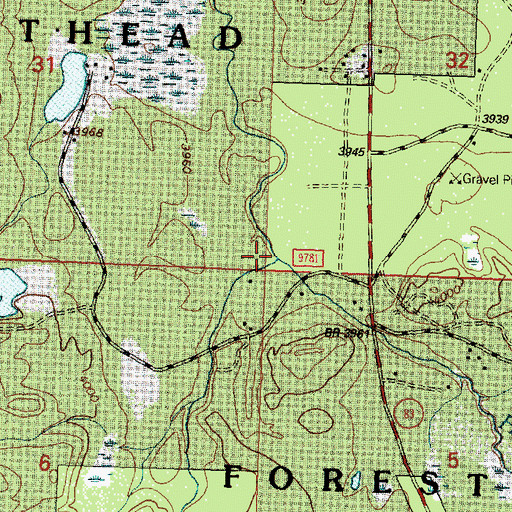 Topographic Map of Holland Creek, MT