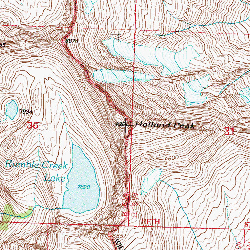 Topographic Map of Holland Peak, MT