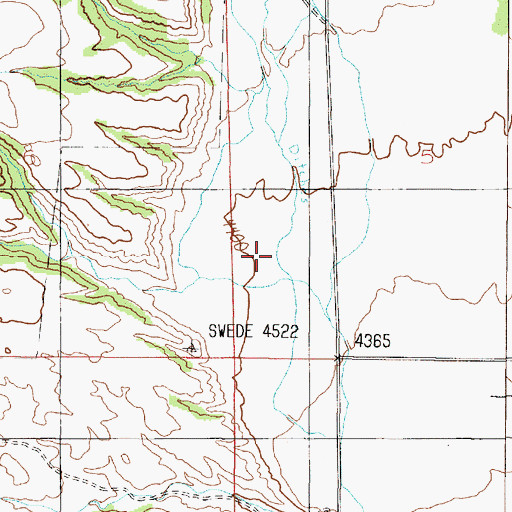 Topographic Map of Hollings Ditch, MT