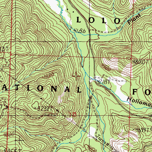 Topographic Map of Holloman Creek, MT