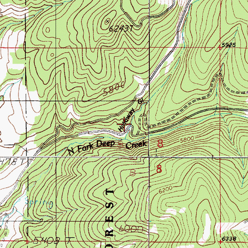Topographic Map of Holloway Gulch, MT